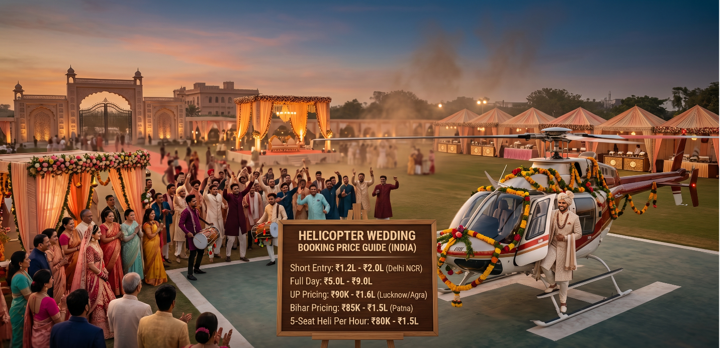 Helicopter Booking for Marriage: Cost & Guide India