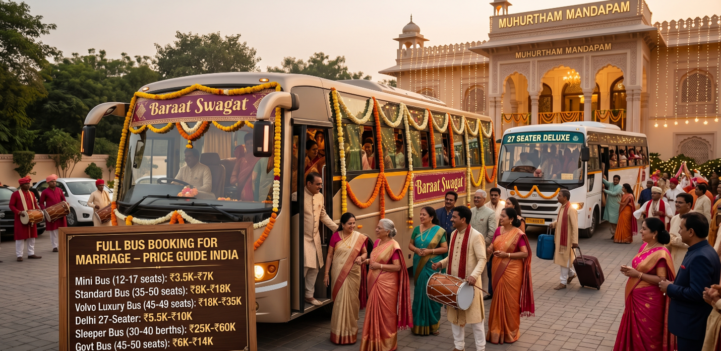 Full Bus Booking for Marriage: Price Guide India
